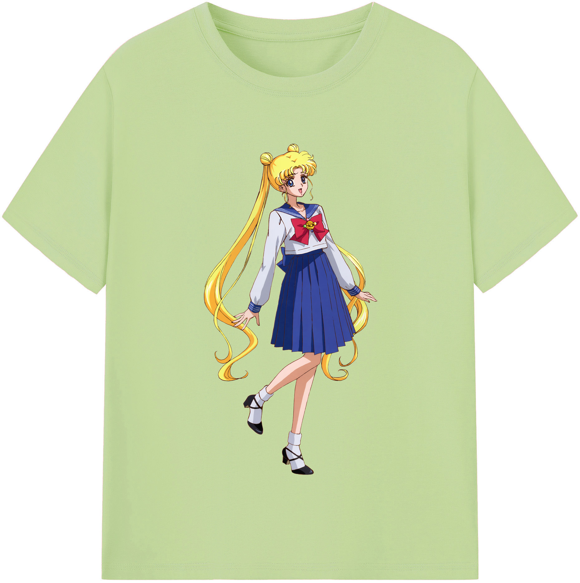 （画像用） 美少女戦士セーラームーン 愛野 美奈子 あいの みなこ Sailor Moon Aino Minako 綿100％半袖Tシャツ（フロントプリント）